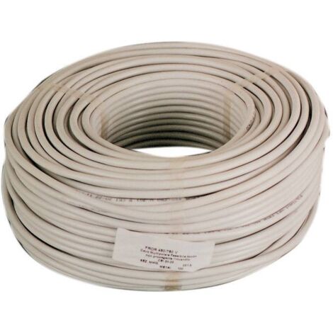 100 mt de cA ble A lectrique tripolaire section 3x1 mm caoutchouc souple blanc (1/2)
