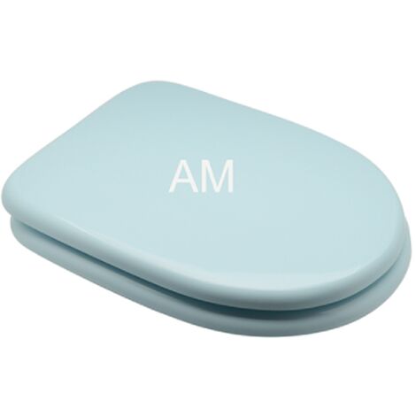 Abattant WC Maldives bleu clair pour WC RAK Compact 43,5 x 36 cm Abattant WC charnie're entraxe 16 cm avec sie'ge en fonte de bois Azzurro Maldive