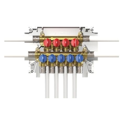 Teco – Kit collecteur sanitaire 4 sorties – Raccord multi-intégré pour installations hydrauliques – Taille C/F Multi-Int. 4+5 F13