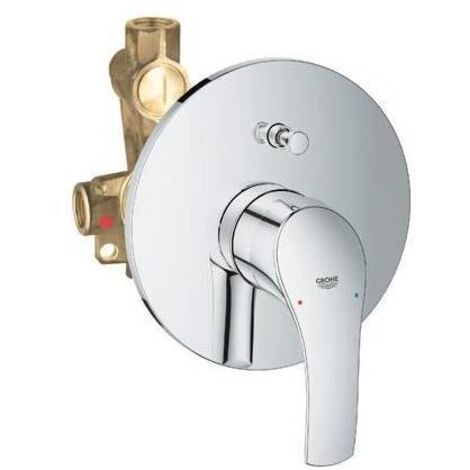 Grohe mitigeur monocommande Eurosmart Line dans douche encastre'e en laiton chrome' C/DEV. robinet de salle de bain