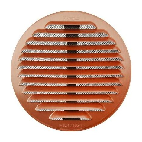 Grille ventilation ronde PVC blanc avec ressorts