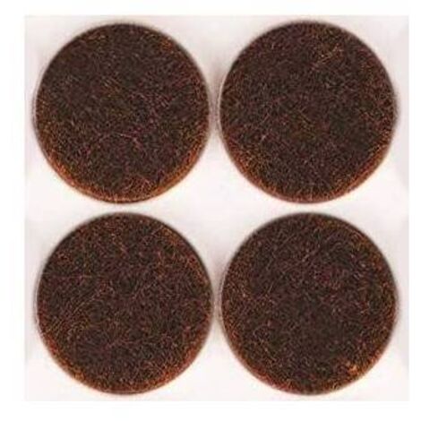 50 x FELTRINO ADESIVO SEDIA MARRONE D 32 MM CF 4 PZ