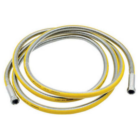 Tuyau flexible ondulé pour gaz CSST 1/2FF – Longueur 300 cm – Norme EN 15266 – Tube AISI 316L – Écrou AISI 304 – Joint NBR EN682 – Senza