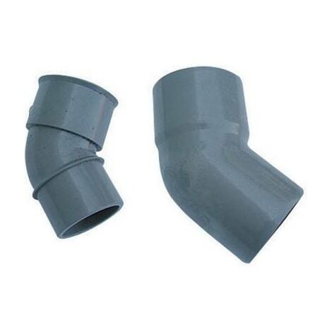 Courbe 45° mf pvc gris