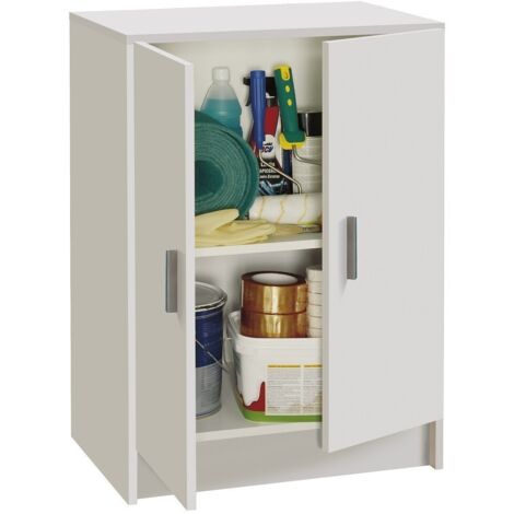 Kit base mobile polyvalente 2a cm.59x37x80h blanc - Salon (1/3)