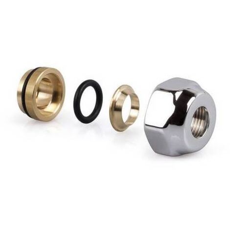 PATIKIL Ensemble De Connecteurs De Joint D'Extension De Tuyau, 4 Pièces, Adaptateur De Raccord Sans Soudure Avec Écrous à Bride Pour Tuyau En Cuivre De Diamètre 1/4" Et 3/8" HVAC