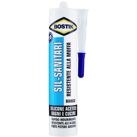 24 x bostik ustensiles sanitaires en silicone blanc 280 ml.