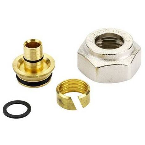 Adaptateur TIEMME Pour Tuyau Multicouche Vers Vanne De Radiateur - 1/2" X 16x2,0 - Neuf