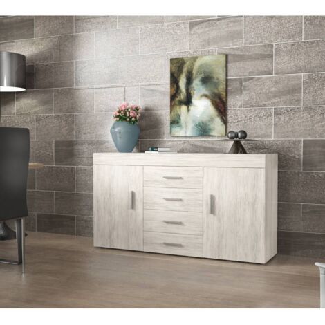 KIT MADIA 2 ANTE + 4 CASSETTI 153X40X85 BIANCO VEN. K083