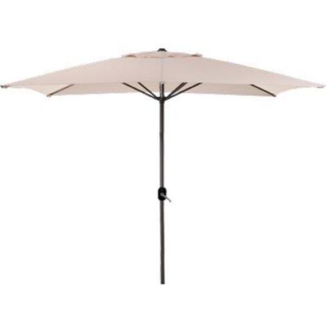 Parasol droit 3m avec mât central – Toile polyester 160g/m² – Poteau 48mm – Treuil pour ouverture et fermeture – Pare-vent inclus – Domus