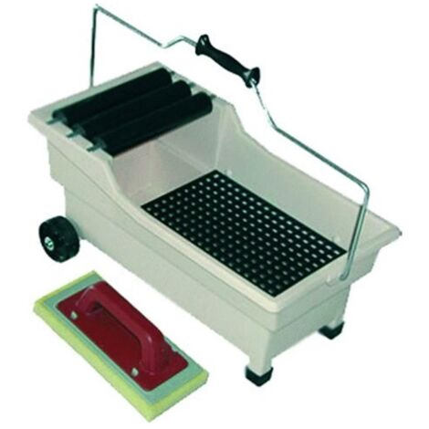 Raimondi – Plateau Pulirapid avec truelle Sweepex – Plastique antichoc – Capacité 20 litres – Roues Ø 80 mm pour transport facile