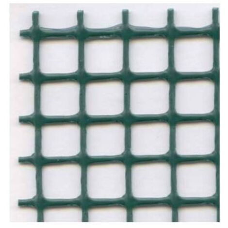 Rete Protettiva TENAX Quadra 20 Verde - 50cm X 3m, Plastica Rinforzata Anti-UV Per Cancelli E Balconi