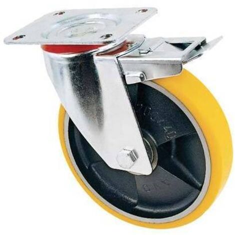 Rodaja Giratoria Fen&oacute;lica 5" X 2" Con Freno Lateral