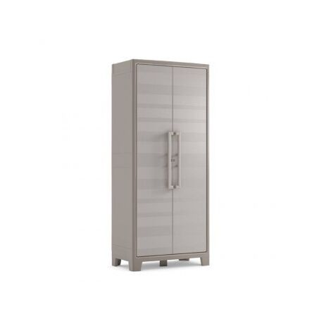 Keter – Armoire de jardin 2 portes en plastique PP – Dimensions 80 x 44 x 182 cm – Résistante aux UV et à l'eau – 8 étagères réglables - CM 44 X