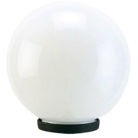 Sphère d'éclairage extérieur opale 25 cm – Indice de protection IP44 – Résistante aux intempéries et UV – Pour montage sur poteau ou étagère – Acrilux