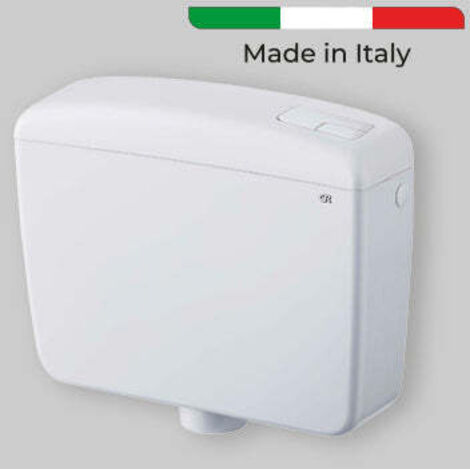 Cassetta Scarico PVC Ad Angolo CR - Bianca, Completa Di Accessori, Risparmio Idrico