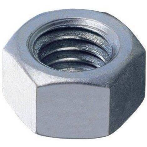 Lot De 250 écrous Hexagonaux 3/8-16 Grade 5, Finition Zinc Clair - Filetage Gros Pas SAE, Pour Boulonnerie Solide
