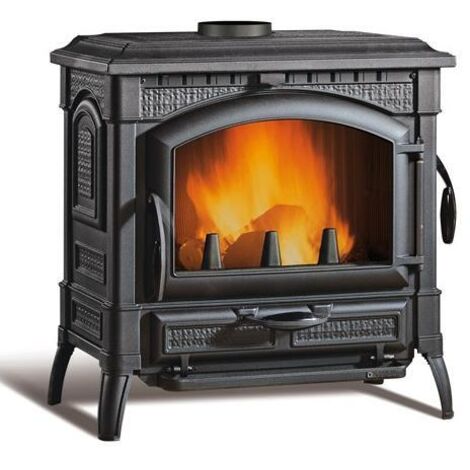 Nordica – Poêle à bois en fonte 11.9 kW – Volume de chauffe 338 m³ – Rendement 82 % – Évacuation des fumées 150 mm – Dimensions L 790 x H 775 x P 660 mm