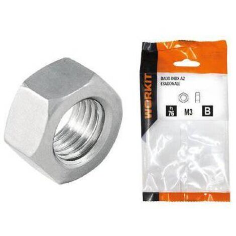 5) M16-2.0 marmellata esagonale / sottile / mezzo dado acciaio inox