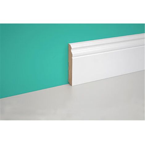 Plinthes baroques en MDF 6,0 x 100 x 18 mm – Finition lisse – Pour intérieur moderne – Lot de 4 unités – Pircher