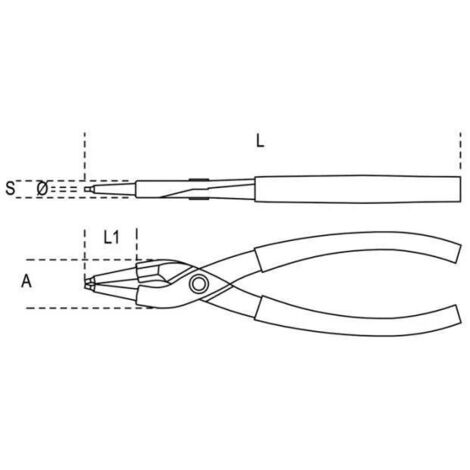 PINZA ANELLI INTERNI BECCHI DRITTI 1032 BETA