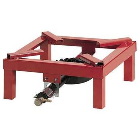 Idroweb – Brûleur carré en fonte 2,0 x – Pour gaz GPL – Structure acier 1,5 mm – Hauteur pied 17,5 cm – Robinet laiton réglable