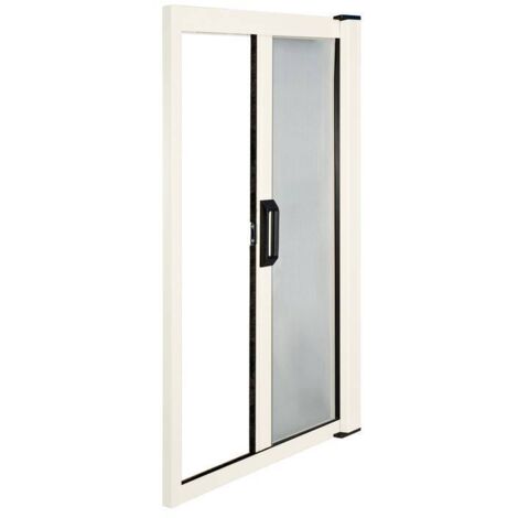 Marca – Moustiquaire enroulable horizontale pour porte 140x240 cm – Couleur blanche – Structure en aluminium – Caisson 40 mm d'épaisseur