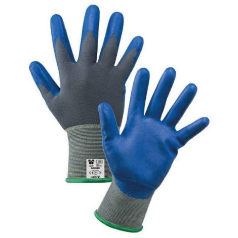 10PAIA GUANTI DA LAVORO INDUSTRIALI ANTIACIDO IN NEOPRENE - tg.M mis.8