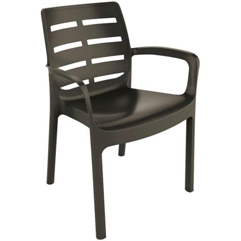 FAUTEUIL BORNEO EN RÉSINE ANTHRACITE