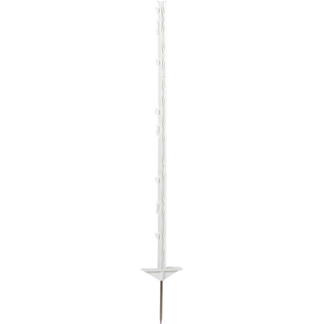 Piquet en plastique pour clôture électrique à double pied – Convient à tous types de fils – Résistant aux intempéries – Lot de 10 unités – Kerbl