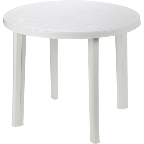 Progarden – Table de jardin ronde en polypropylène anthracite – Dimensions 90x90x72 cm – Assemblage facile – Pour terrasses et balcons