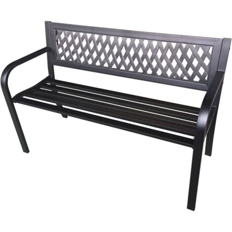Banc borgarino en acier 119x50x75 cm banc pour jardins, parcs et espaces verts (1/2)