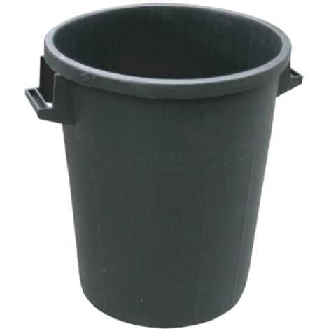 Bidon en plastique noir 50L – Avec 2 poignées – Pour espaces confinés – Idéal pour stockage liquide – ICS (1/2)