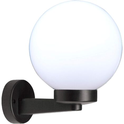 Lanterne Globo sphère blanche Ø 20 cm – IP44 – Attaque E27 – Ouverture faisceau 360° – Structure en thermoplastique – Velamp (1/4)