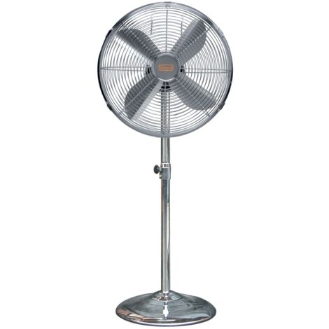 Ventilateur sur pied Vinco 90W 3 vitesses oscillant hauteur 150cm en me'tal chrome' (1/2)