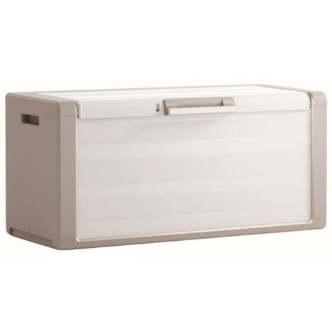 Keter – Coffre de jardin en résine 49x118x55 cm – Résistant à l'eau – Avec manilles intégrées et serrure – Élément décoratif pour terrasse