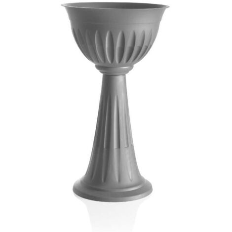 Bama Colonne Alba Fleurs cm. 43x74,5h allumé. 20 jardinière en plastique gris Home 31903
