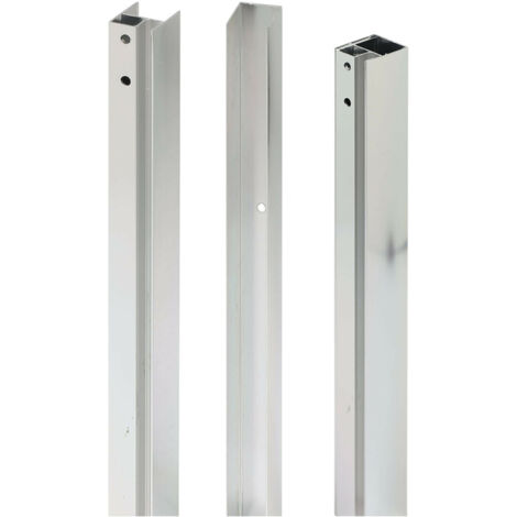Profil de compensation pour cabine de douche en aluminium – Hauteur 185 cm – Largeur 3 cm – Installation esthétique et parfaite – Fluxy