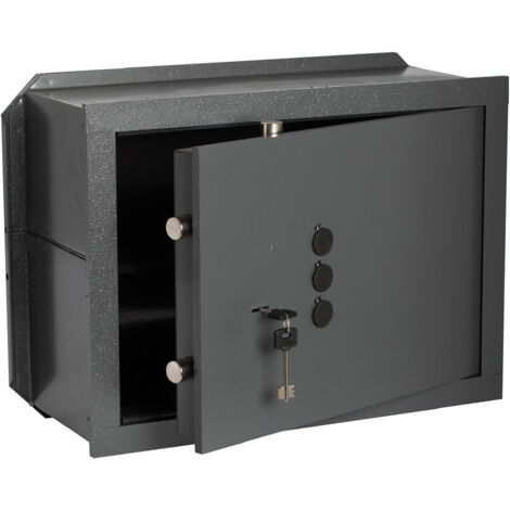Coffre Fort A Clé Et Combinaison 82210 Cm 31 X 19 X 20 - 2 Verrous Cisa