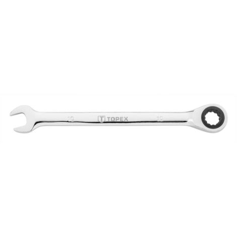 Clé à fourche à cliquet Topex 10 mm - travail rapide et précis (1/2)