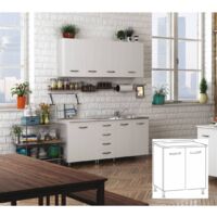 KIT CUCINA BASE 2 ANTE 80X50XH85 CM BIANCO