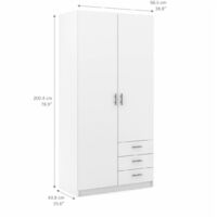 KIT ARMADIO SPRINT 2A+3C 98X50X200 BIANCO