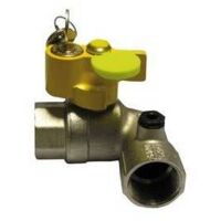 Ff robinet à boisseau sphérique de gaz carré avec serrure
