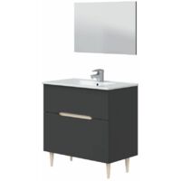 KIT MOBILE BAGNO DENVER 80 ANTRACITE ROVERE