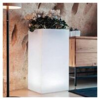VASO CUBE BRIGHT 40X40XH80CM 20 L BIANCO