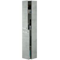 Aruba kit colonne de salle de bain 2 portes cm.30x25x150h finition béton - Salle de séjour