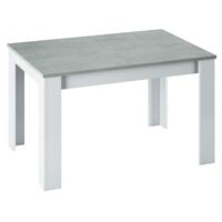 KIT TAVOLO KENDRA 140/190X90XH78CM BIANCO/CEMEN