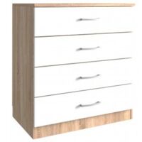 KIT CASSETTONE 4 CASSETTI 70X40XH72 CM ROVERE BIANCO