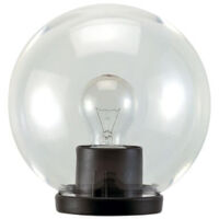 Lanterne sur mât 'Globo' 75W Max - Ø cm.30 Col. Noir - Opale