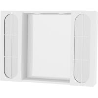Oltea' Miroir de Salle de Bain Double Suspendu Art.940 Led - Laqué Blanc